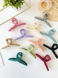 کلیپس مو روبانی شمعی مات ا Matte ribbon wax clips - وانسی پلاس اصفهان