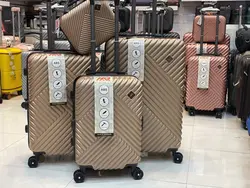 چمدان نشکن چهار تیکه ام آر طوسی روشن - ست کامل ا Mr - وانسی پلاس