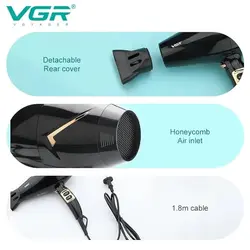 سشوار مدل V-423 وی جی آر ا VGR V423 Hair Dryer - وانسی پلاس