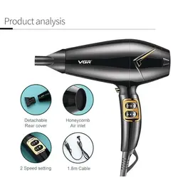 سشوار مدل V-423 وی جی آر ا VGR V423 Hair Dryer - وانسی پلاس