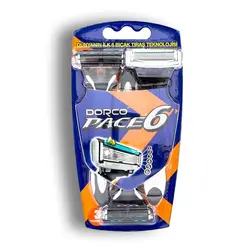 ژیلت مردانه مدل 6 تیغ بسته 3 تایی دورکو DORCO