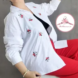 شومیز گلدوزی ترک سفید کد 256