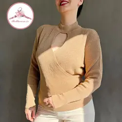 بلوز چپ و راستی لمه ای ترک کد 296