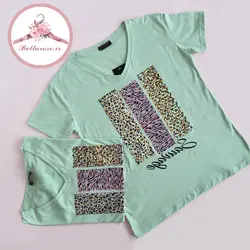 تیشرت نخ پنبه رنگ پاستیلی کد 138