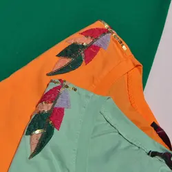 تیشرت زنانه سرشانه گلدوزی ترک کد 110