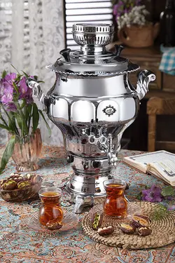 سماور گاز سوز نقشینه سیمین