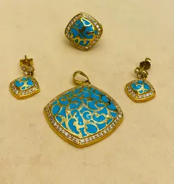 نیم ست فیروزه