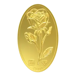 شمش طلای 24 عیار گل رز 0.900 گرم (900سوت)