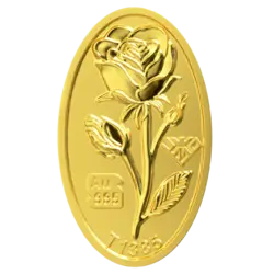 شمش طلای 24 عیار گل رز 0.350 گرم (350سوت)
