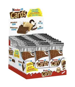 بیسکوئیت شیر شکلاتی کیندر کاردس – باکس 30 عددی – Kinder Cards