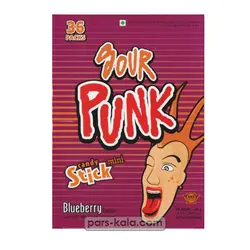 پاستیل بلوبری ترش رشته ای سورپانک بسته 24عددی BlueBerry SourPunk