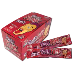 پاستیل ترش رشته ای سورپانک توت فرنگی بسته 24 عددی – sour punk strawberry
