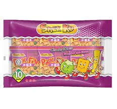 چیپس مخلوط مرغ و میگو بسته 10 عددی  Snek ku Pick fine