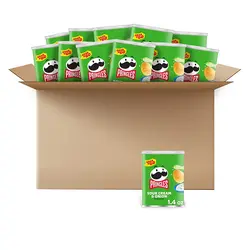 چیپس پرینگلز 40 گرم خامه ترش و پیاز – باکس 12 عددی – Pringles Sour cream &amp; onion