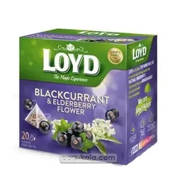 دمنوش گیاهی لوید با طعم گل سنجد و توت سیاه Loyd