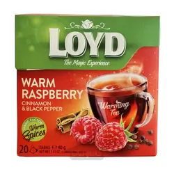 دمنوش گیاهی لوید فلفل سیاه دارچین و تمشک گرم Loyd