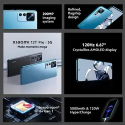 گوشی موبایل شیائومی  Xiaomi 12T Pro 5G دو سیم کارت ظرفیت 256 و رم 12