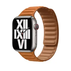 بند ساعت هوشمند اپل واچ Apple Watch 7 45mm مدل Leather Link