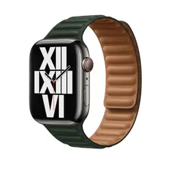 بند ساعت هوشمند اپل واچ Apple Watch 7 45mm مدل Leather Link