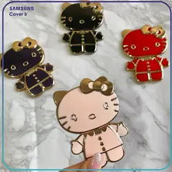 پاپ سوکت آینه دار طرح کیتی مناسب برای گوشی سامسونگ