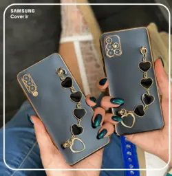 قاب الکتروپلیتینگ آویز قلبی مناسب برای گوشی سامسونگ