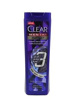 شامپو کلیر زغال سه در یک Clear body face wash