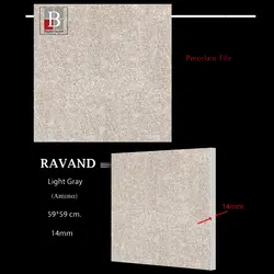 سرامیک 60×60 راوند طوسی روشن ساده آمینو