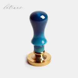 مهر برنجی یاقوت کبود مدل L01