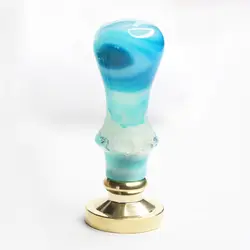 مهر برنجی یاقوت کبود مدل L01