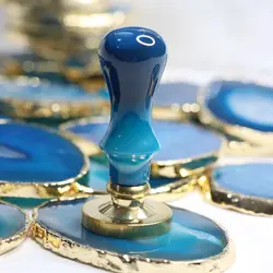 مهر برنجی یاقوت کبود مدل L01