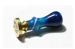 مهر برنجی یاقوت کبود مدل L01