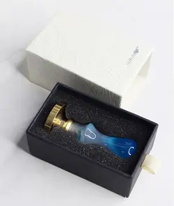 مهر برنجی یاقوت کبود مدل L01