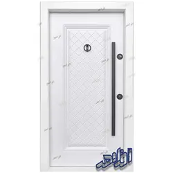 درب دو رو فلز تک قاب لوزی