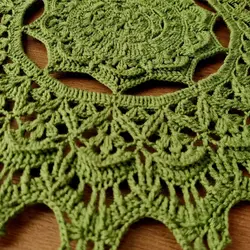 دیوارکوب قلاب بافی شده، سبز