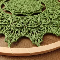 دیوارکوب قلاب بافی شده، سبز