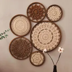 ست دیوارکوب قلاب بافی شده ۶ عددی