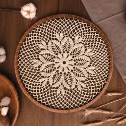 دیوارکوب قلاب بافی شده، رنگ کرم