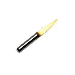 خرید و قیمت ابزار تراش و حک CNC کارباید روکش تیتانیوم زاویه 10 درجه قطر 0.2mm - کافه الکترونیک