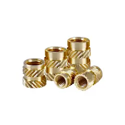 خرید و قیمت مهره برنجی آجدار خمیده M3X8X5 - کافه الکترونیک