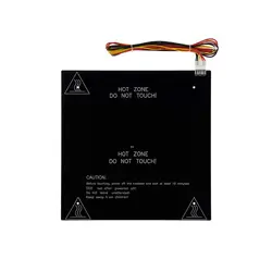 خرید و قیمت هیت بد آلومینیومی CR10 کریلیتی با ابعاد 310X310X3mm و 24V پرینتر سه بعدی - کابل دار