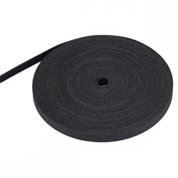 خرید و قیمت تسمه GT2 عرض 10mm با مغزی نخ فایبر گلس کیفیت نرمال مشکی