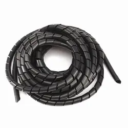 خرید و قیمت سیم جمع کن پلاستیکی ماکارونی مشکی 8 میلیمتر