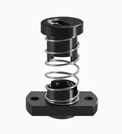 خرید و قیمت مهره لیداسکرو فنردار T8 گام 8 - 2 پیچ جنس POM