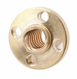 خرید و قیمت مهره لید اسکرو T8 گام 8 میلیمتری - 4 پیچ برنجی