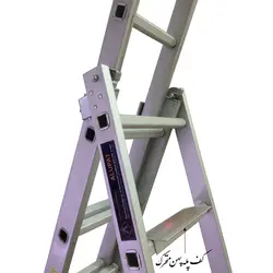 نردبان 42 پله دوطرفه کشویی آلومینیومی آلوپات 12 متری ALUPAT