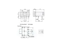 جک هدفون 3.5mm استریو کوتاه -مشکی 3F07 - مدارچیپ