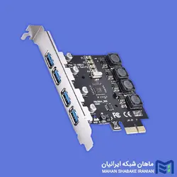 هاب USB 4-Port PCI-e Expansion Card