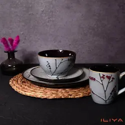 سرویس غذاخوری سرامیکی زرشک یکنفره (18 پارچه)