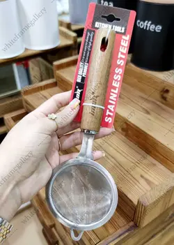 الک کوچک استیل دسته چوبی