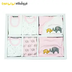 مشاهده و خرید ۱۹تیکه جعبه ای بیمارستانی طرح فیل | سیسمونی نی نی حورا